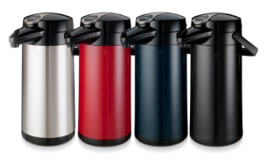 4 Bravilor Bonamat Fuento Thermo Isolier Pumpkannen in den Farben Platin, Rot, Blau & Schwarz