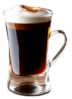 Irish Coffee in kleiner Glastasse.