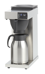 Kaffeemaschine mit Thermokanne von Animo in Chrom/Schwarz