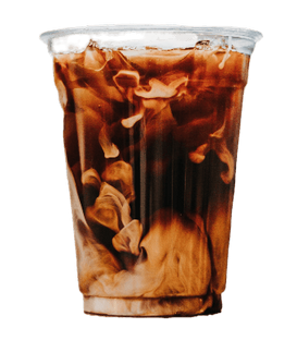 Pumpkin Spice Latte in hohem Glas.